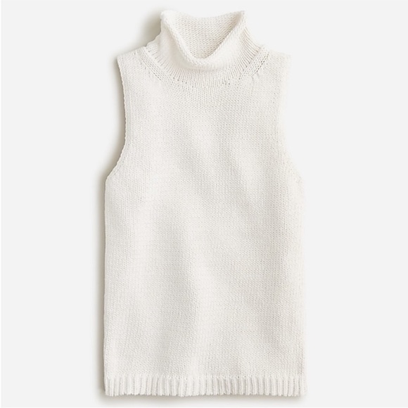 J. Crew White Rollneck Sweater Shell - Picture 1 of 7